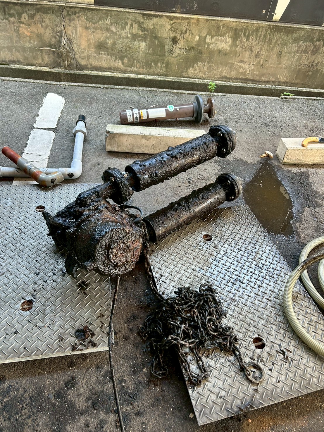 豊田市にて浄化槽の水中ブロワー取替工事