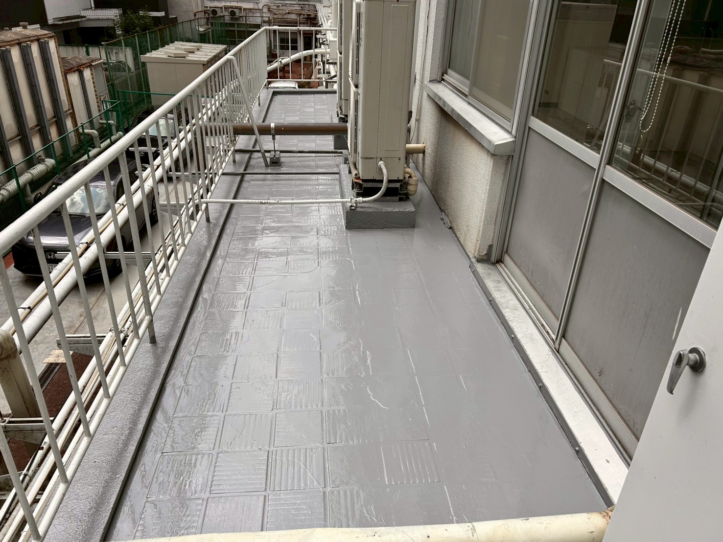 教室のベランダ　防水工事　改修後